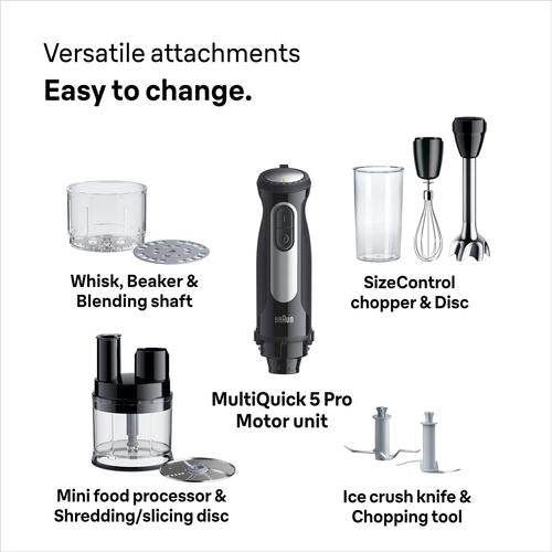 Braun MultiQuick 5 Pro MQ 55755 M 0.6 L Immersion blender 1000 W Black