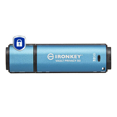 Kingston Technology IronKey 32GB Vault Privacy 50 AES-256 Encrypted, FIPS 197