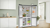 Bosch Serie 4 KFN96VPEA side-by-side køle-fryseskab Fritstående 605 L Rustfrit stål