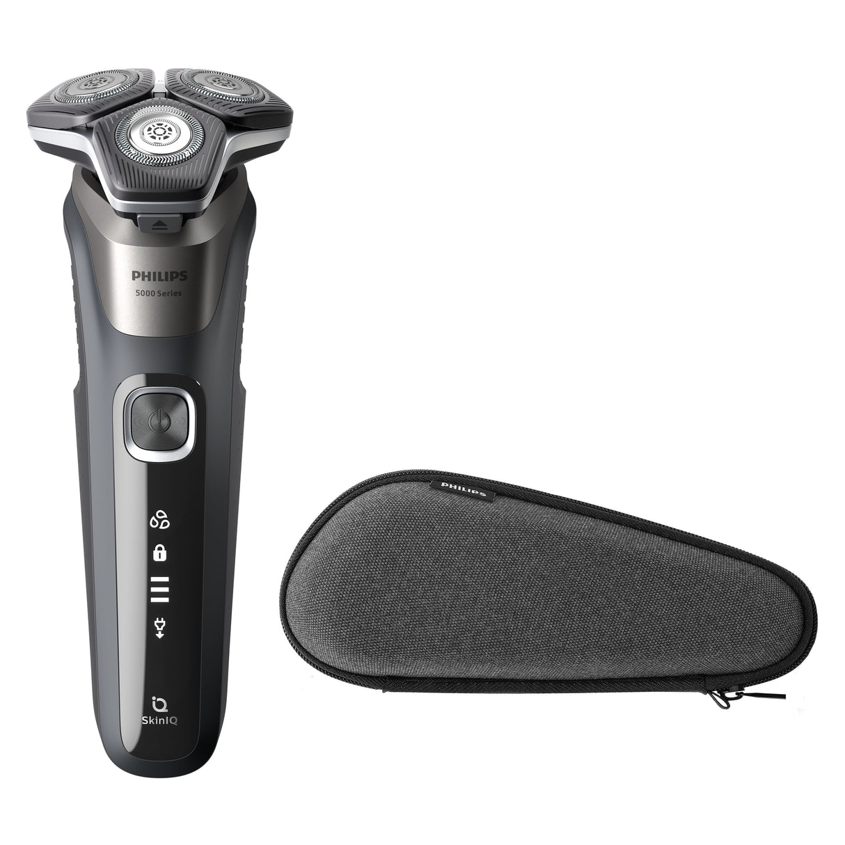 Philips SHAVER Series 5000 S5887/30 barbermaskine til ham Rotations shaver Trimmer Sort, Grå