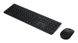 Lenovo 4X31R64351 tastatur Mus inkluderet Kontor RF trådløs + Bluetooth US engelsk Sort