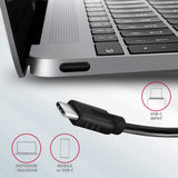 Axagon HMC-4G2 interface hub USB 3.2 Gen 2 (3.1 Gen 2) Type-C 10000 Mbit/s Grå