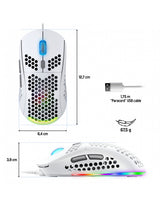Spirit of Gamer PRO-M4 ARTIC mus Spil Højre hånd USB Type-A Optisk 12800 dpi