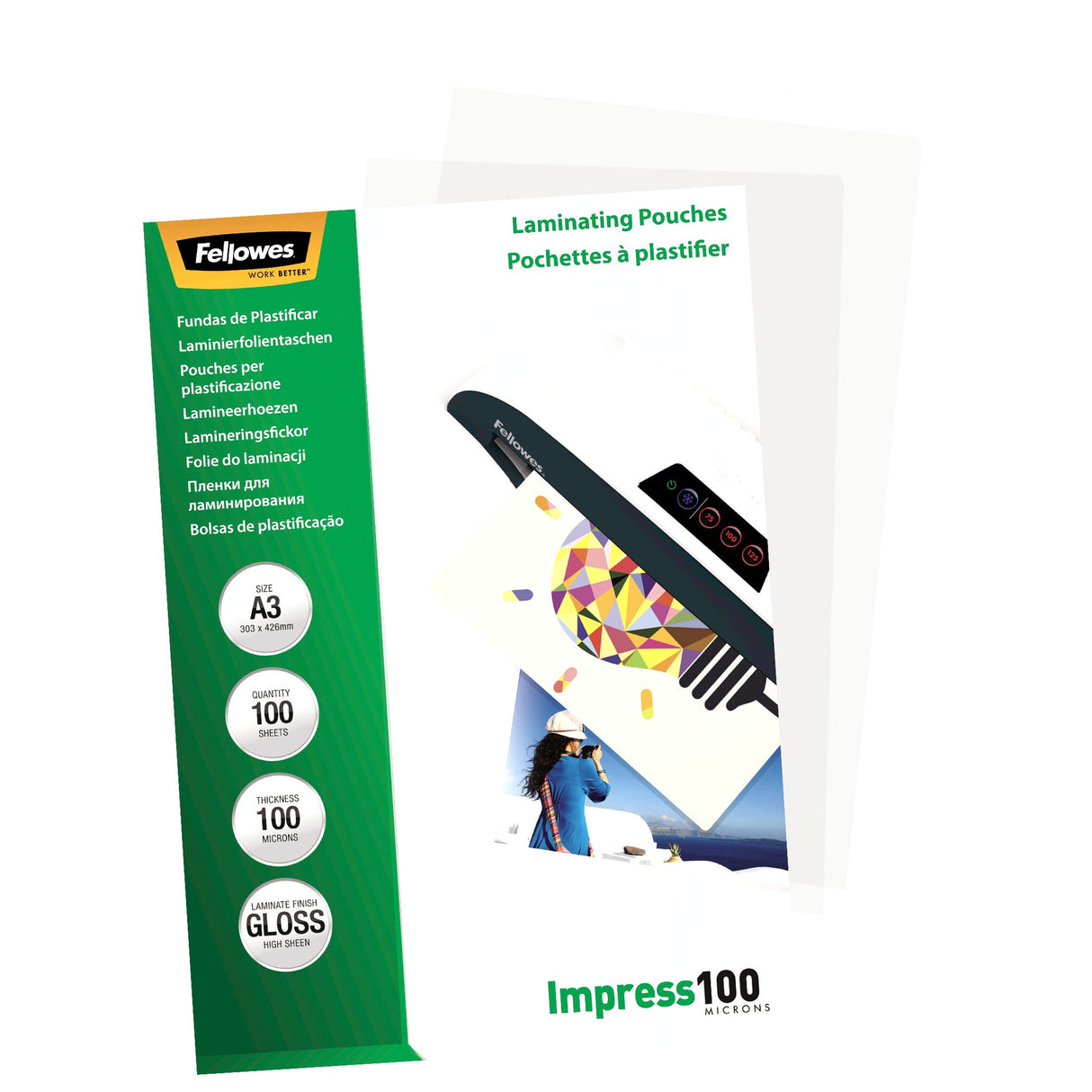 Fellowes 5351205 plastlomme 100 stk