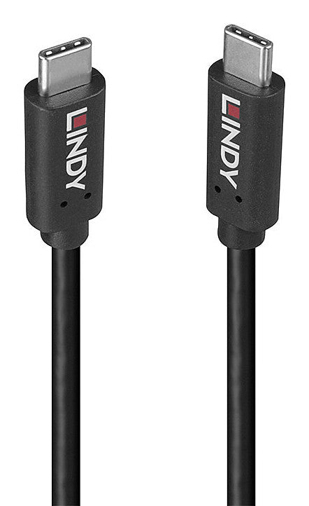 Lindy 36975 USB-kabel USB 3.2 Gen 2x2 1,5 m USB C 20 Gbit/sek. 100 W Sort