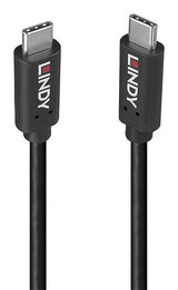 Lindy 36976 USB-kabel USB 3.2 Gen 2x2 1 m USB C 20 Gbit/sek. 100 W Sort
