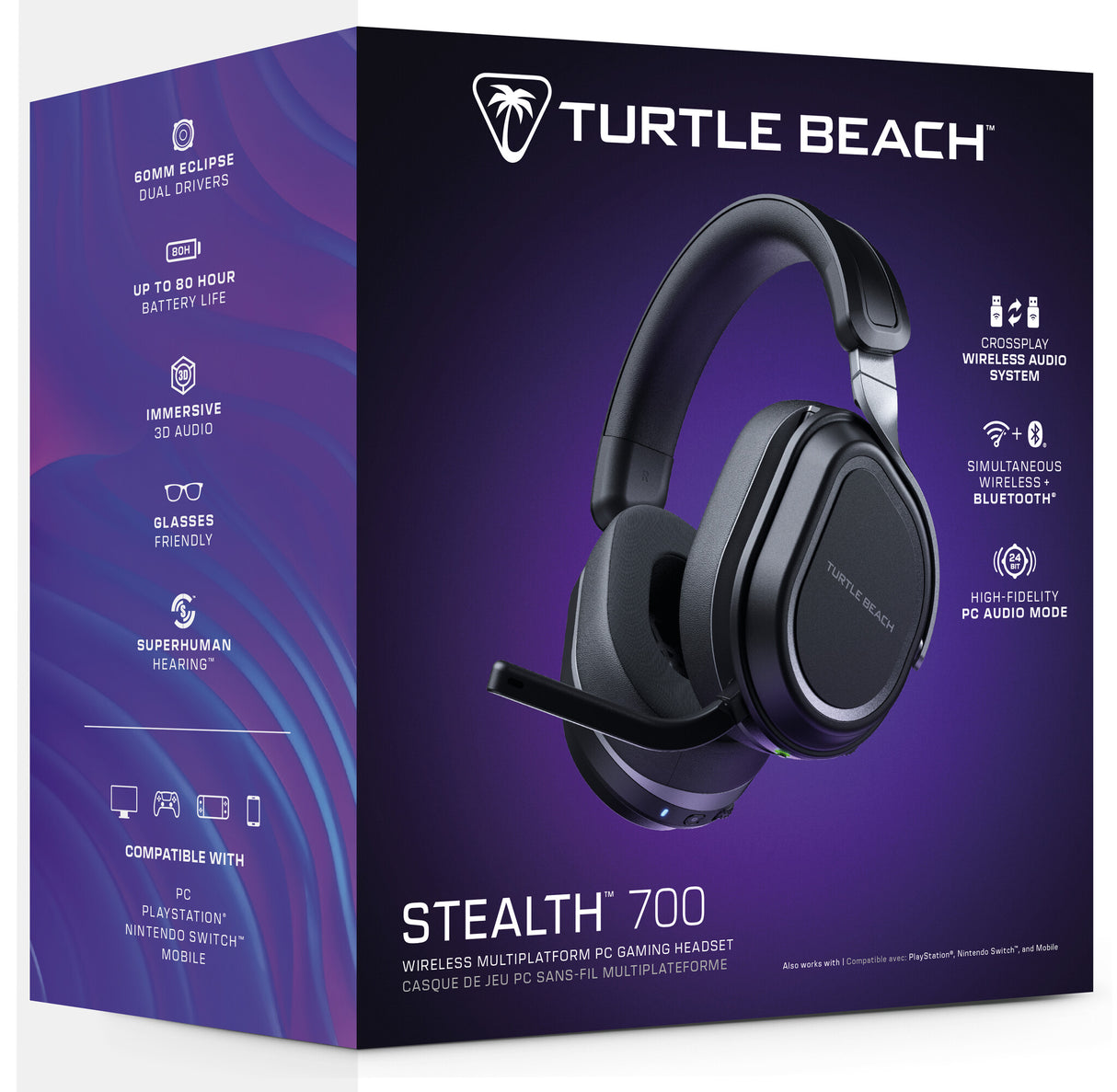 Turtle Beach Stealth 700 Headset Ledningsført Spil Bluetooth Sort, Grå