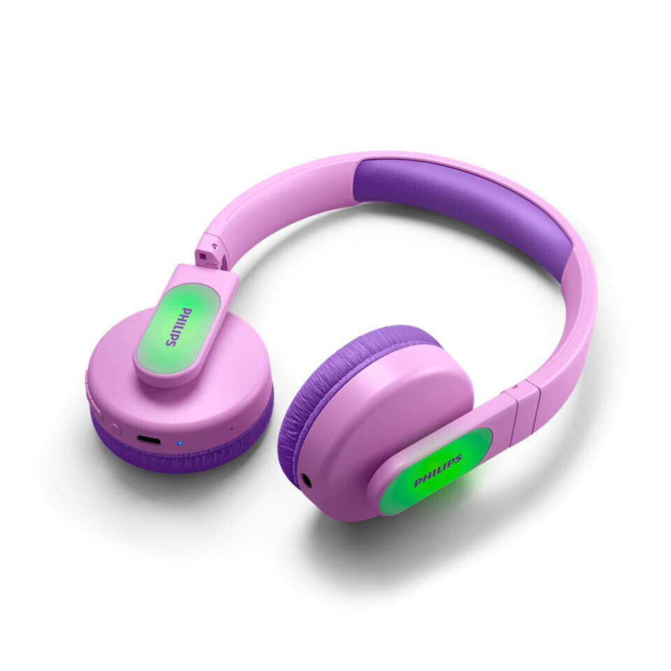 Philips Kids TAK4206PK Trådløs Kablet Hovedtelefoner Pink