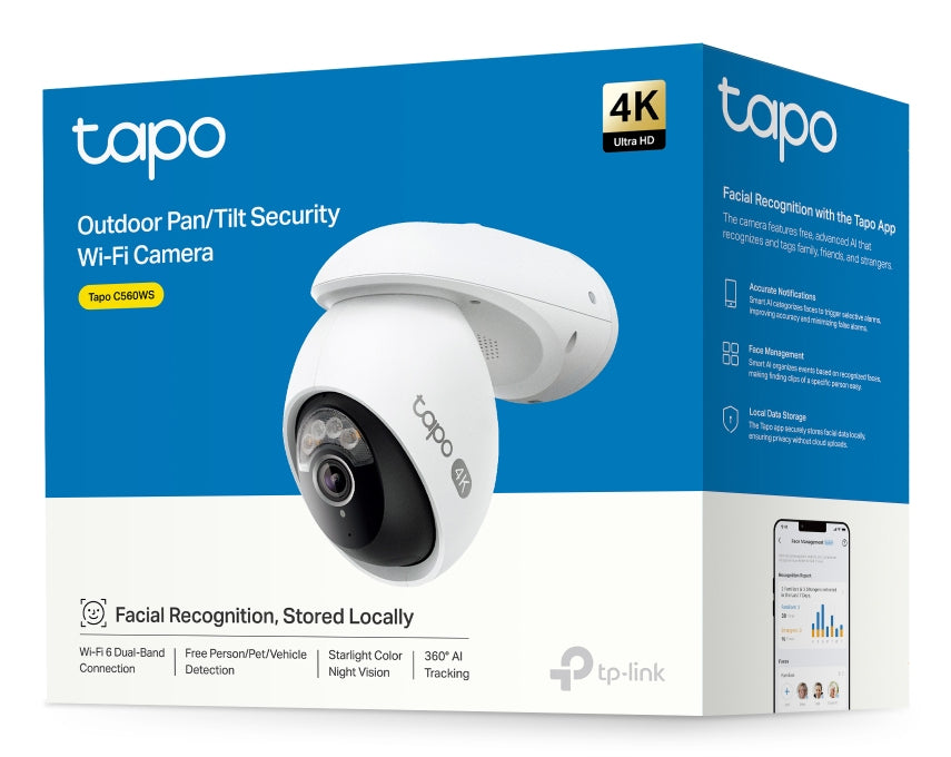 TP-Link Tapo C560WS Pære IP-sikkerhedskamera Indendørs & udendørs 3840 x 2160 pixel Loft/væg/skrivebord