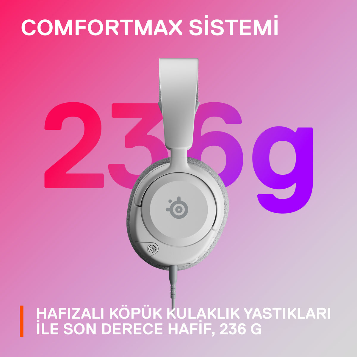 Steelseries Arctis Nova 1 Headset Ledningsført Spil Hvid