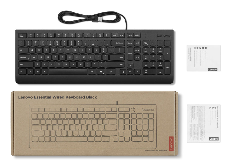 Lenovo 4Y41R64681 tastatur Hjemme/kontor USB Nordisk Sort