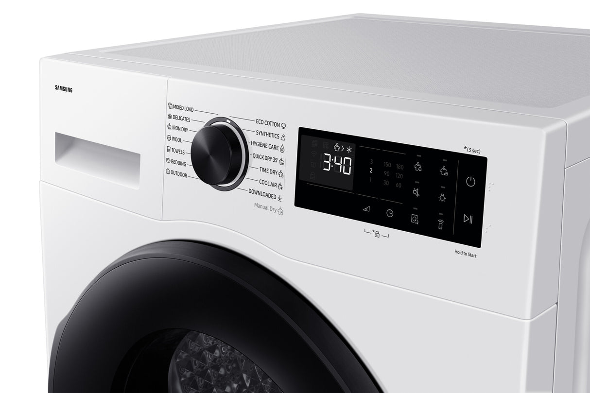 Samsung DV90DG52A0AELE tørretumbler Fritstående Front-læsning 9 kg Hvid