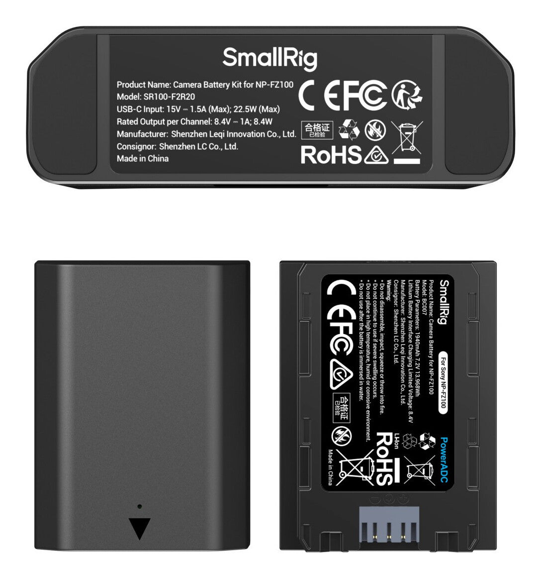 Kamerabatteriet SMALLRIG NP-FZ100