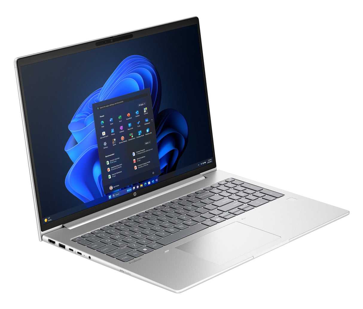HP ProBook 4 G1ah AMD Ryzen™ 5 220 Laptop 40,6 cm (16") WUXGA 24 GB DDR5-SDRAM 512 GB SSD Wi-Fi 7 (802.11be) Windows 11 Pro AI PC Sølv