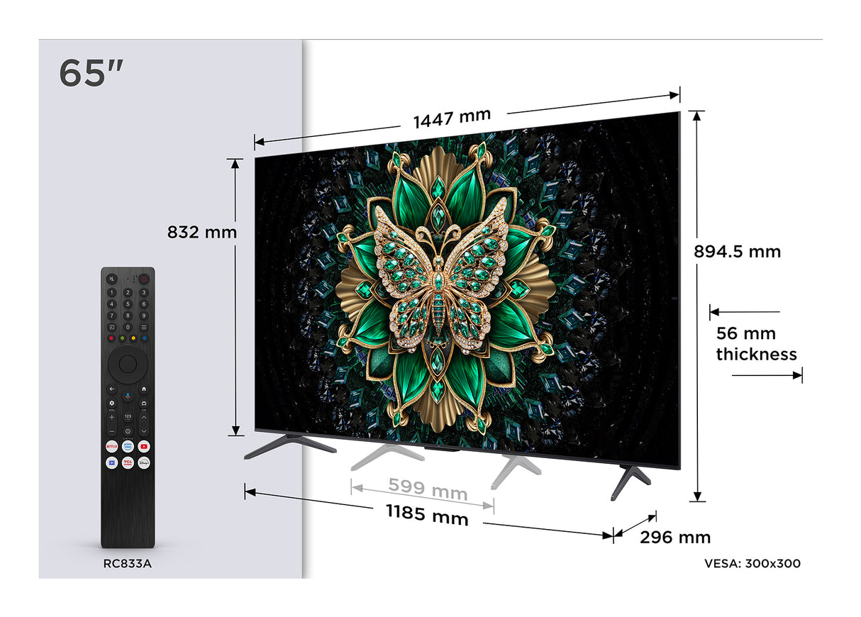 TCL 65C6K QD-Mini LED 4K Google TV