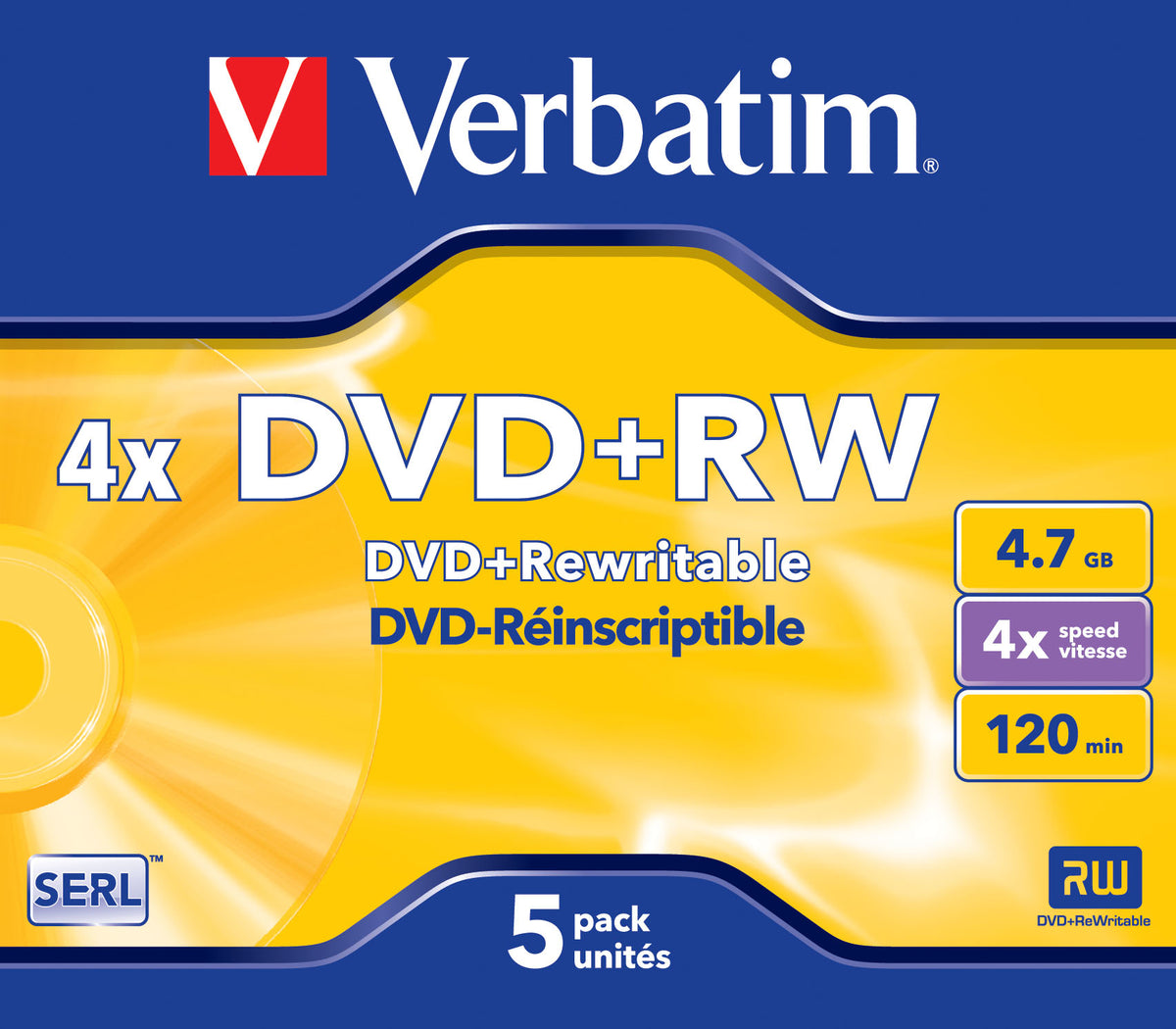 Verbatim DataLife 5x DVD+RW 4.7GB