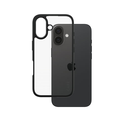 PanzerGlass CARE by ® Flagship Case Transparent Urban Combat m. Sort Ramme iPhone 16