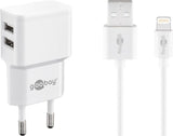 goobay Dual Apple Lightning charger set Adapter 5V