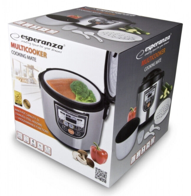 Esperanza EKG011 multi komfur 5 L 860 W Sort, Rustfrit stål