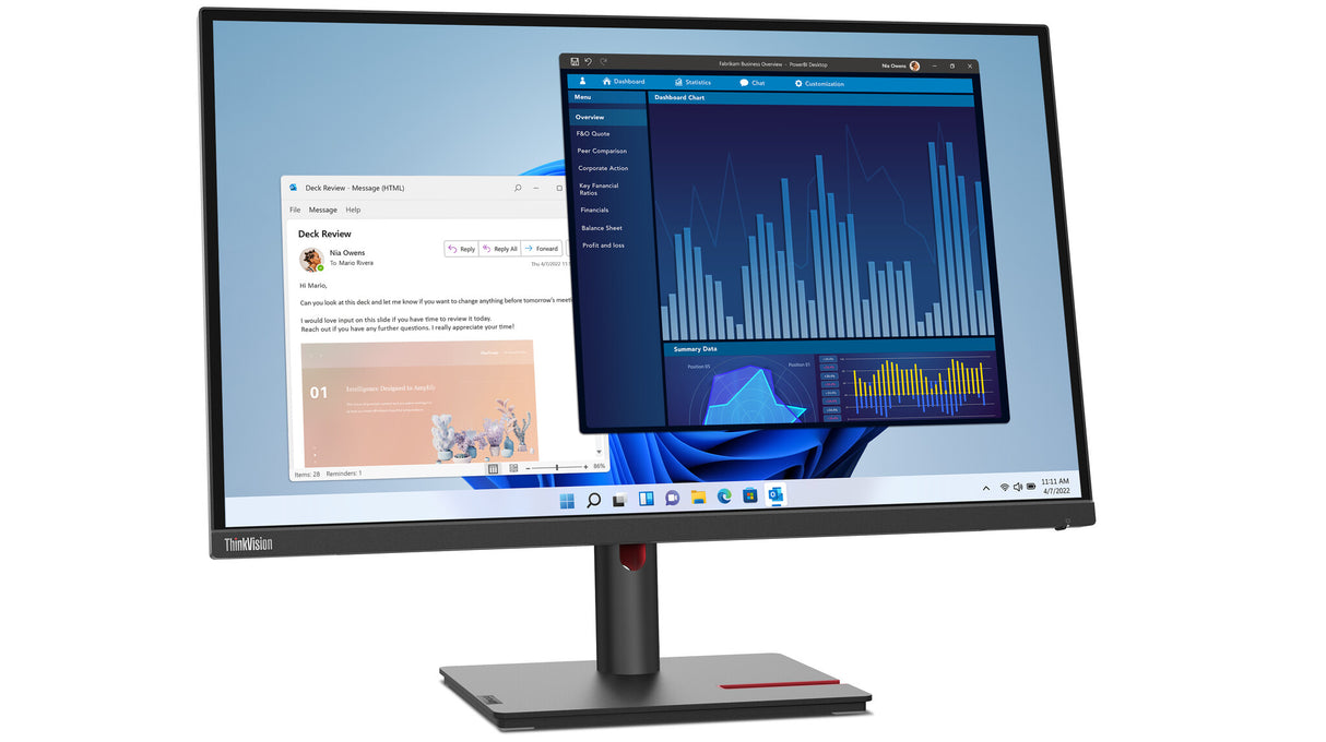 Lenovo ThinkVision T27p-30 computerskærm 68,6 cm (27") 3840 x 2160 pixel 4K Ultra HD LED Sort