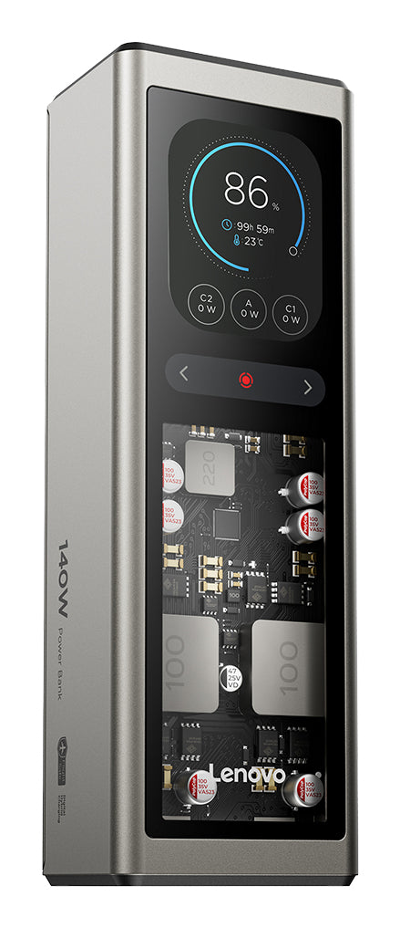 Lenovo Powerbank 20000mAh 140Watt 1xUSB-A 2.0 2xUSB-C Grå