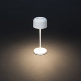 Konstsmide Lille mini hvid bordlampe portable