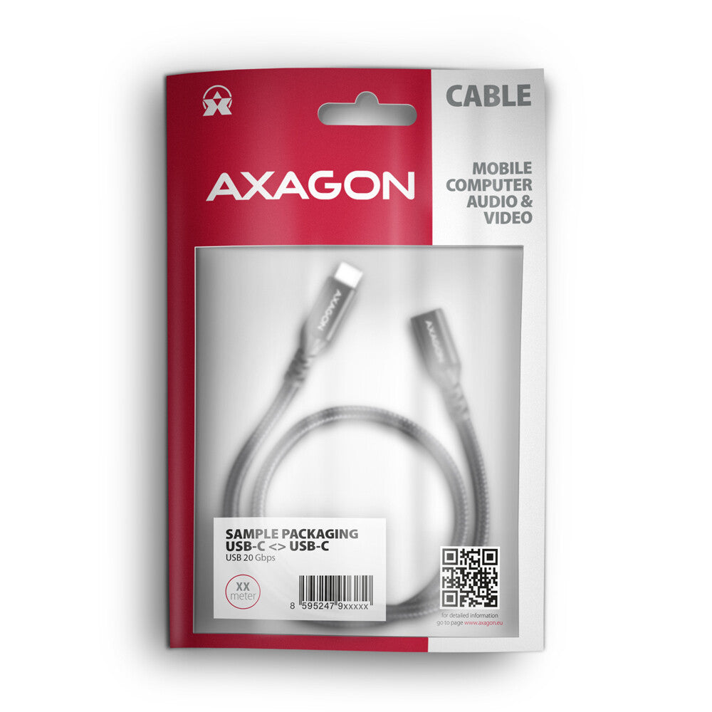 Axagon BUCM32-CF05AB USB-kabel USB 3.2 Gen 2x2 0,5 m USB C 20 Gbit/sek. 240 W Sort