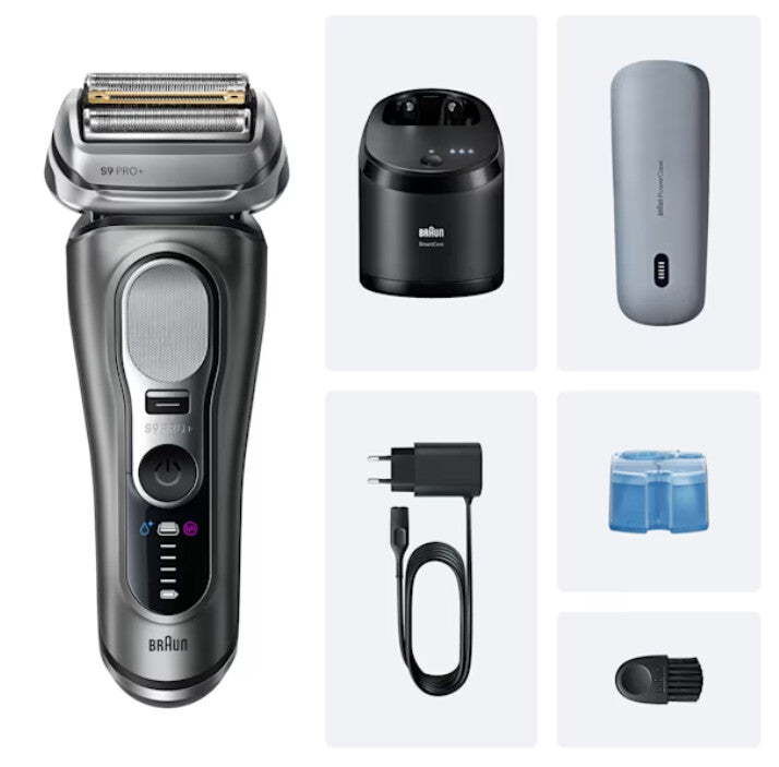Braun Series 9 Pro+ 9675cc Folie shaver Trimmer Grå, Sølv