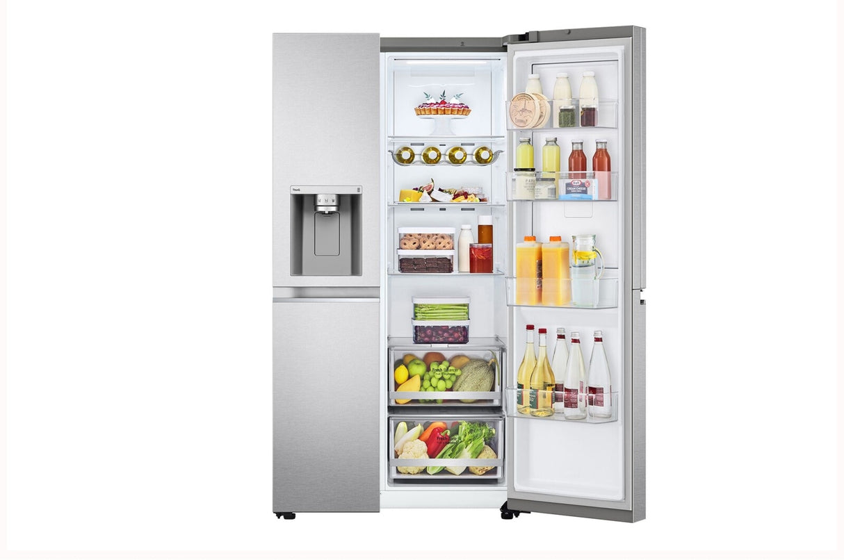 LG GSJV70MBLE side-by-side køle-fryseskab Fritstående 635 L Rustfrit stål