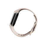 Fitbit Charge 6 AMOLED Aktivitetstracker til håndled Beige, Sølv