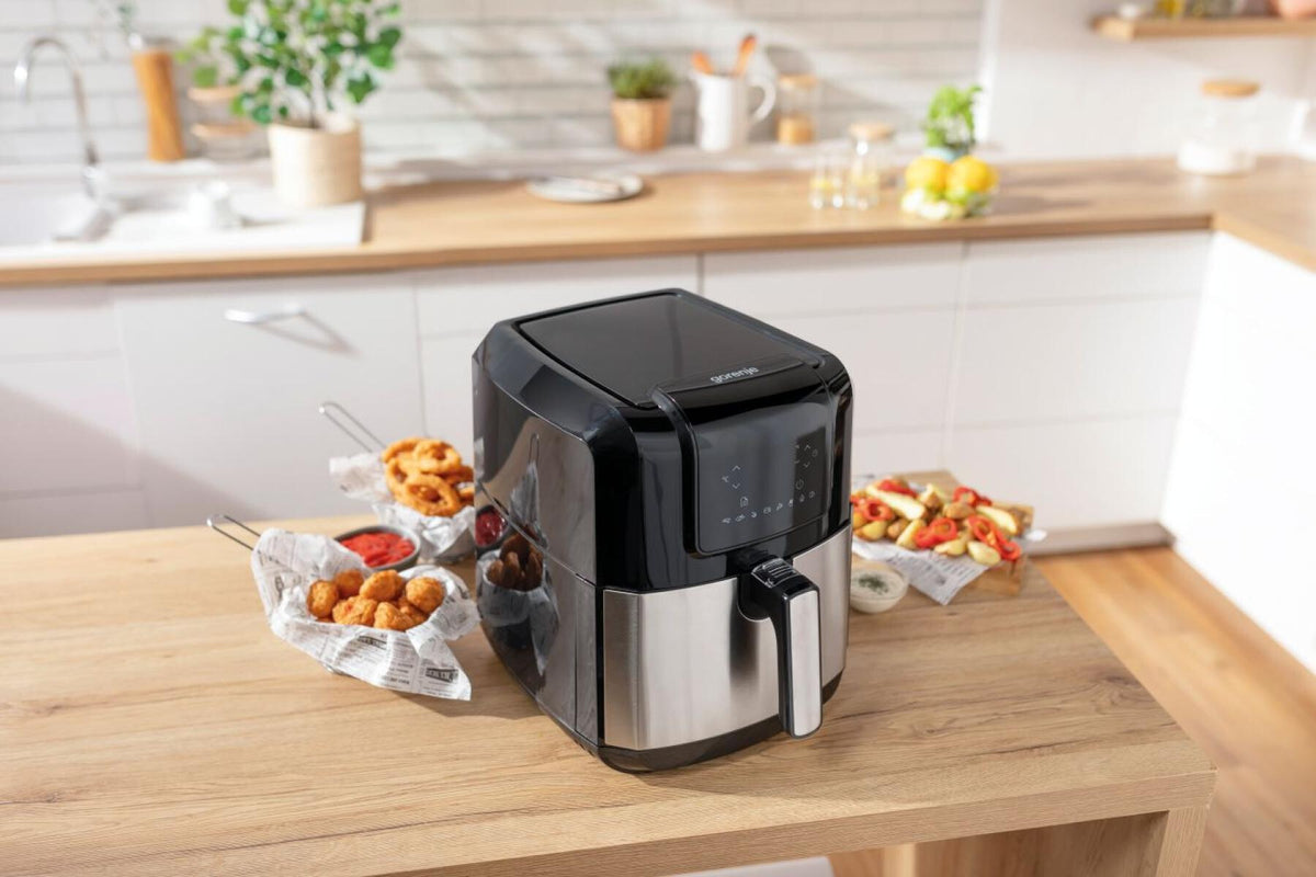 Gorenje AF1700DB Enkelt 5 L Indbygget 1700 W Varmluftsteger Sort, Metallic
