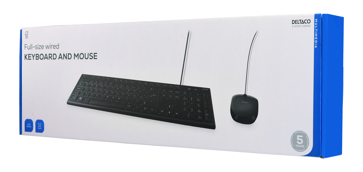 Deltaco TB-700 tastatur og mus