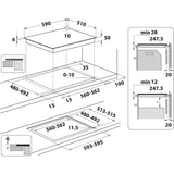 Whirlpool WL B4560 NE/W Hvid Indbygget 59 cm Zone induktionskogeplade 4 zone(s)