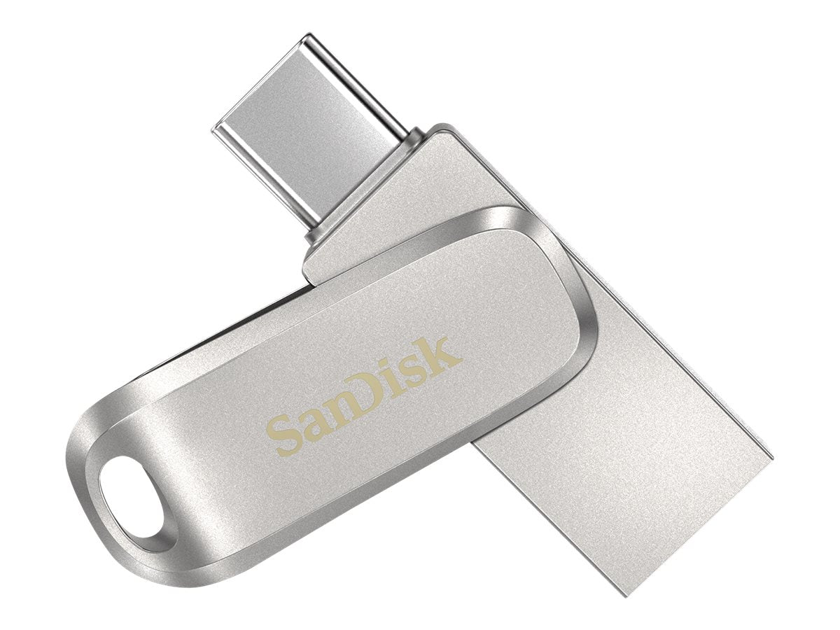 SanDisk Ultra Dual Drive Luxe 32GB USB 3.1 Gen 1 / USB-C Sølv