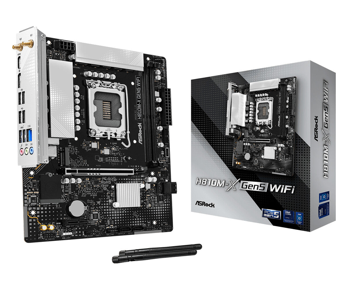 ASRock H810M-X GEN5 WIFI       1851 mATX HDMI/DP       DD