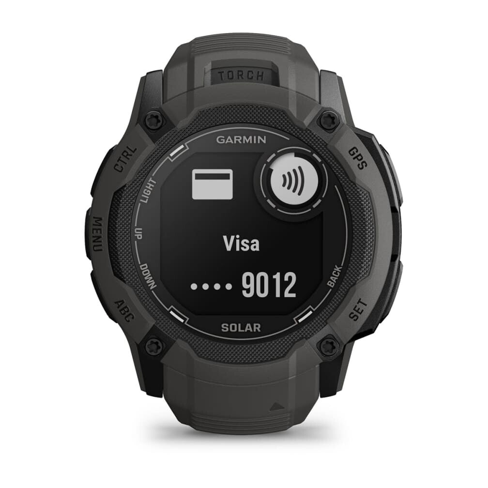 Garmin Instinct 2X Solar 2,79 cm (1.1") MIP 50 mm Digital 176 x 176 pixel Berøringsskærm Grafit GPS (satellit)