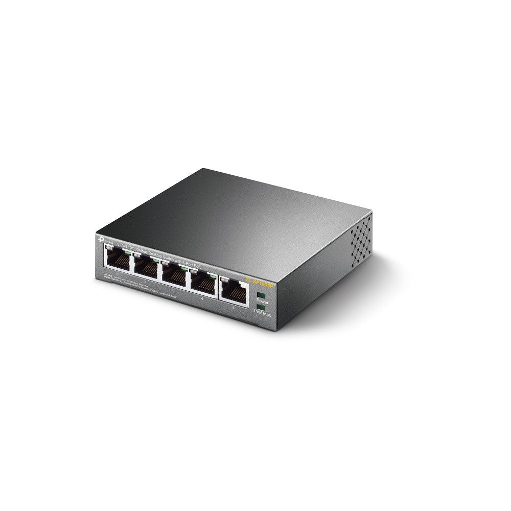 TP-Link TL-SF1005P netværksswitch Ikke administreret Fast Ethernet (10/100) Strøm over Ethernet (PoE) Sort