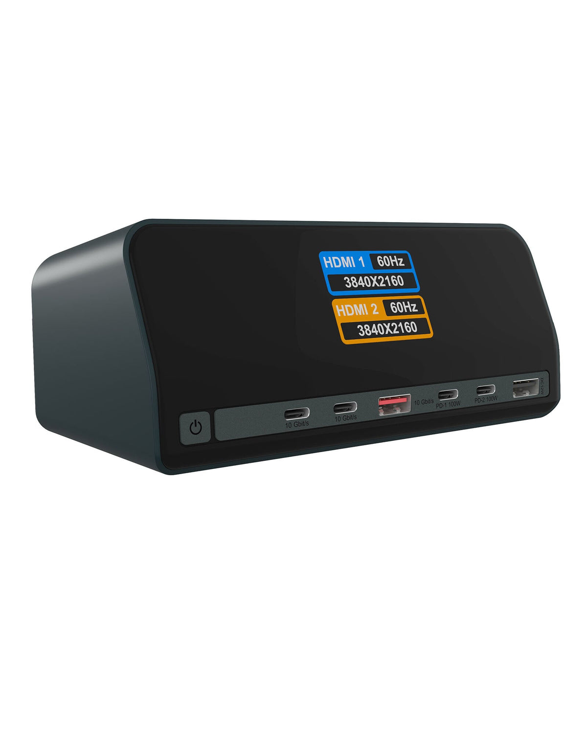ICY BOX Heart Dock 2300, 11-in-1 DockingStation with dual video output and LCD display