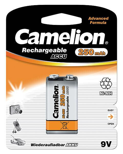 Camelion NH-9V250BP1 Genopladeligt batteri 9V Nikkel-Metalhydrid (NiMH)