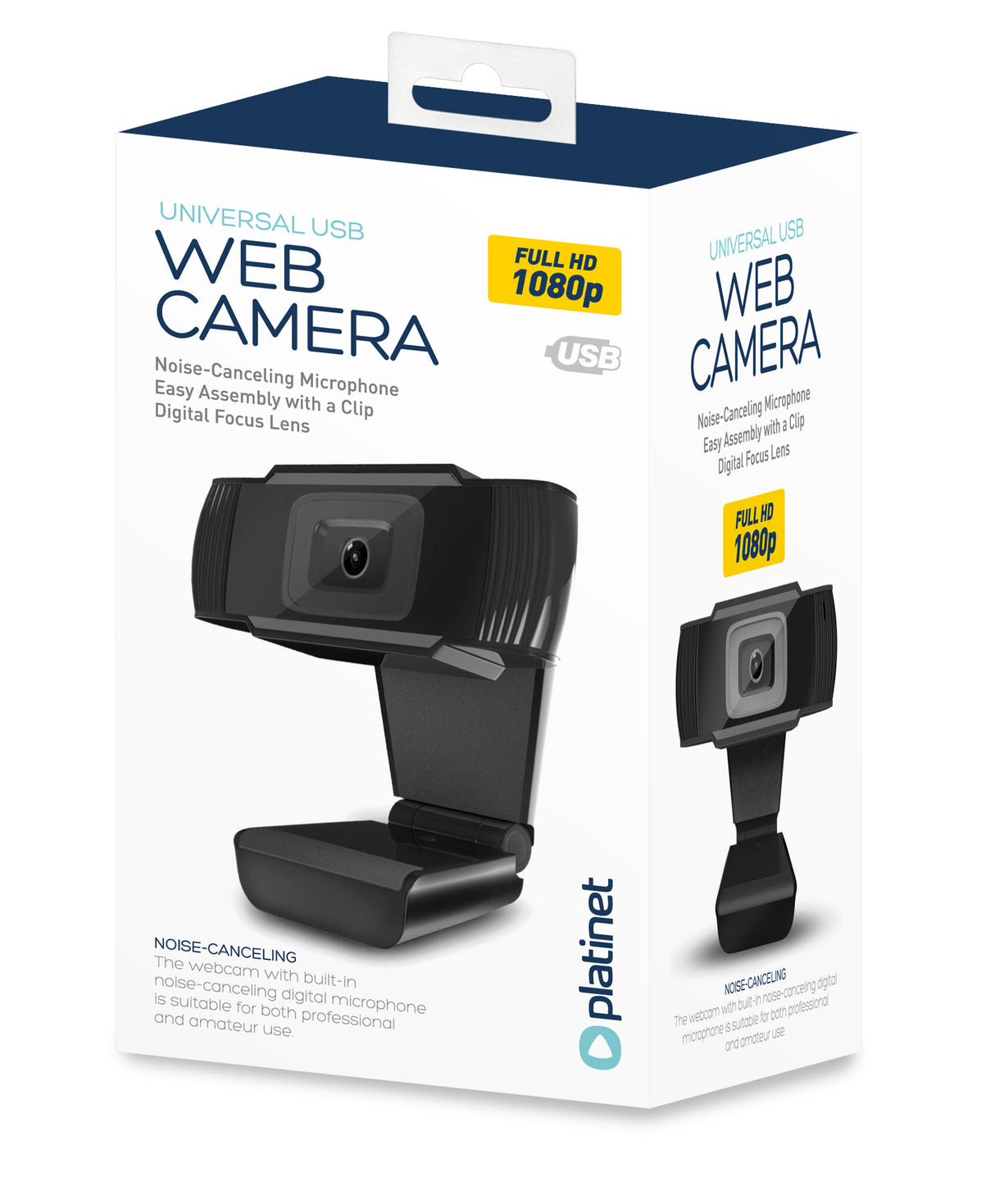 Platinet PCWC1080 webcam 2 MP 1920 x 1080 pixel USB 2.0 Sort