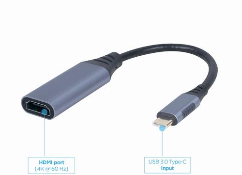 Cablexpert A-USB3C-HDMI-01 videokabel adapter 0,15 m USB Type-C Grå