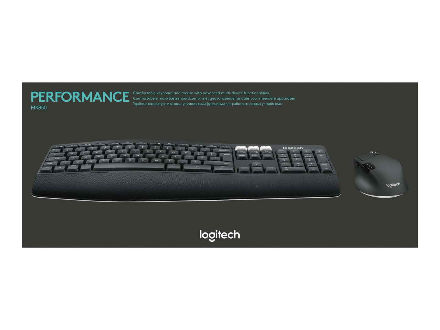 Logitech MK850 Performance Tastatur og mus-sæt Trådløs Dansk/Finsk/Norsk/Svensk