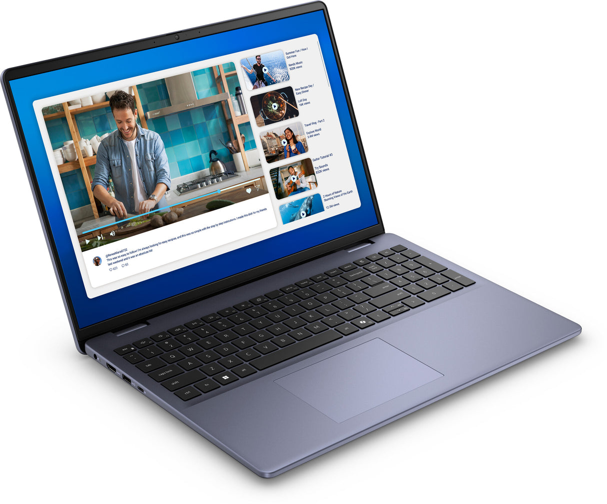 DELL DC16251 Intel Core 7 150U Laptop 40,6 cm (16") Full HD+ 16 GB DDR5-SDRAM 512 GB SSD Wi-Fi 6E (802.11ax) Ubuntu Linux Blå