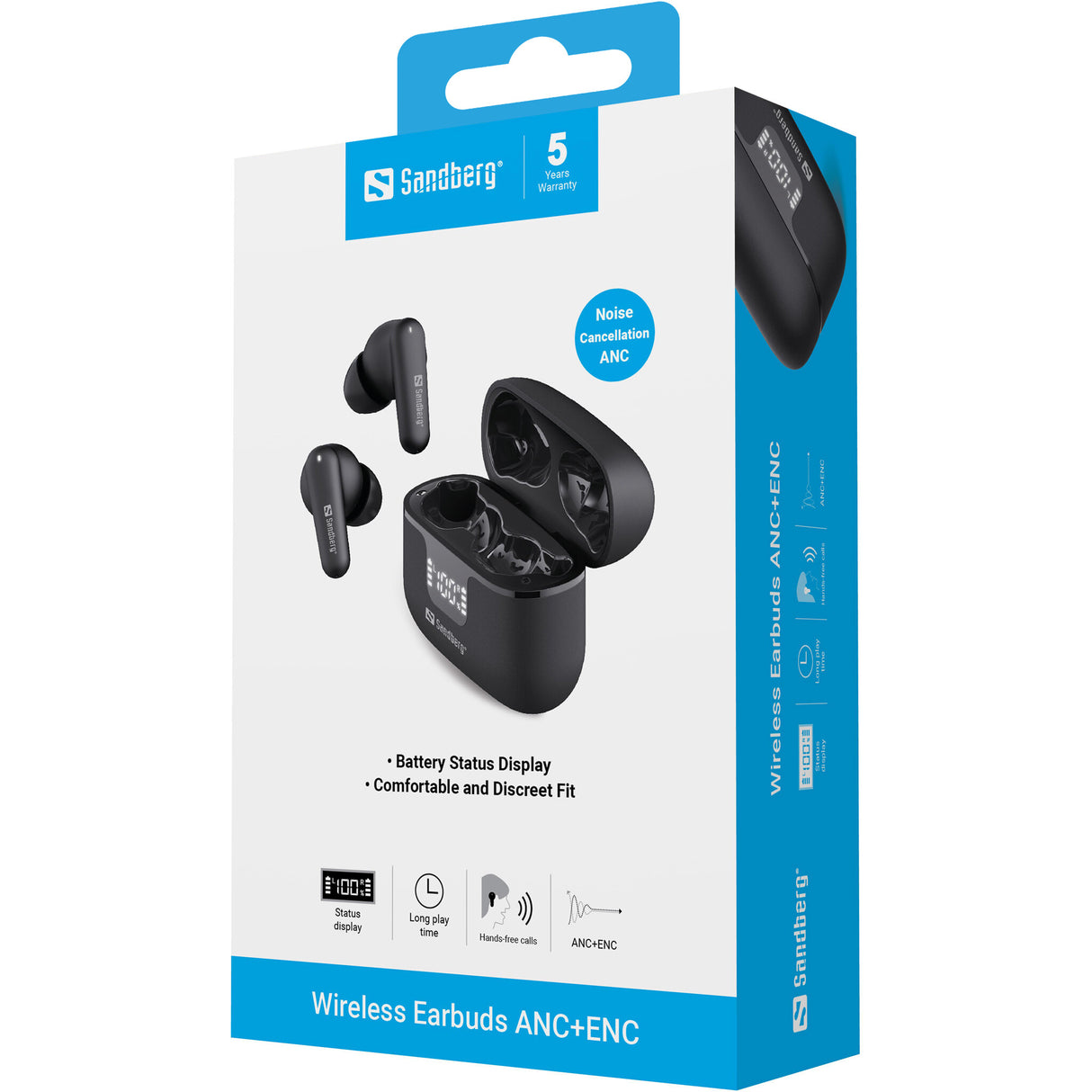 Sandberg 126-52 hovedtelefoner/headset True Wireless Stereo (TWS) I ørerne Musik/hverdag Bluetooth Sort