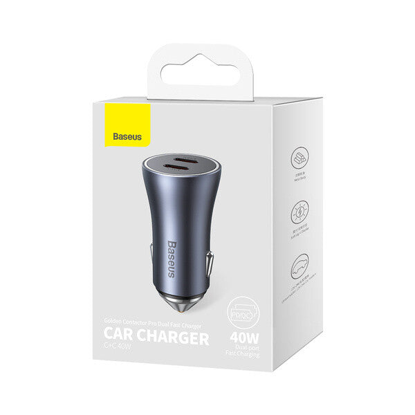 Baseus CGJP000013 oplader til mobil enhed Universel Grå Cigartænder Hurtig opladning Automatisk