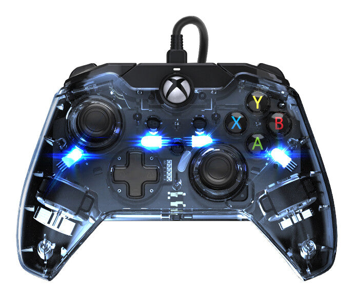PDP Afterglow Sort, Blå, Transparent USB Gamepad Analog/digital Xbox One, Xbox Series S, Xbox Series X