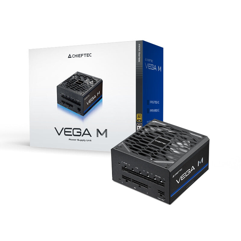 Chieftec Vega PPG-850-C enhed til strømforsyning 850 W 20+4 pin ATX ATX Sort