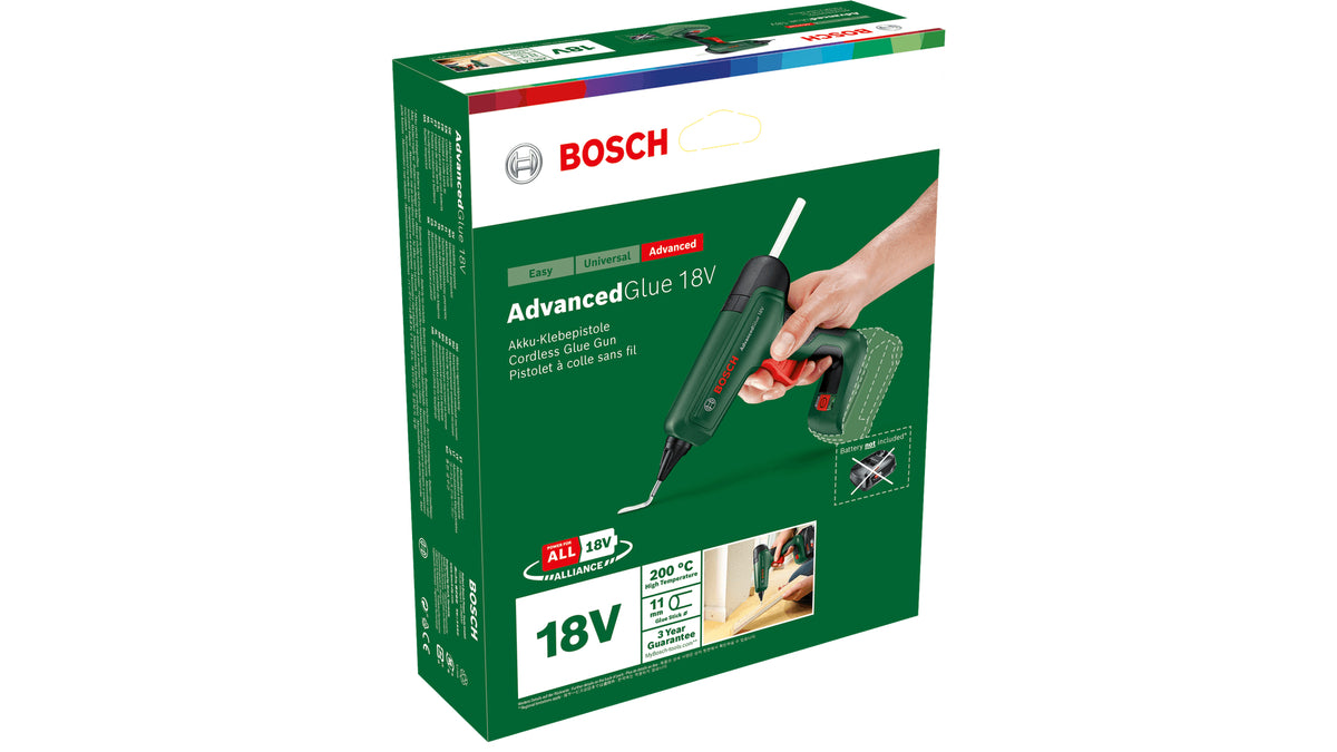 Bosch AdvancedGlue 18V Varm smeltelim-pistol Uden batteri Intet batteri