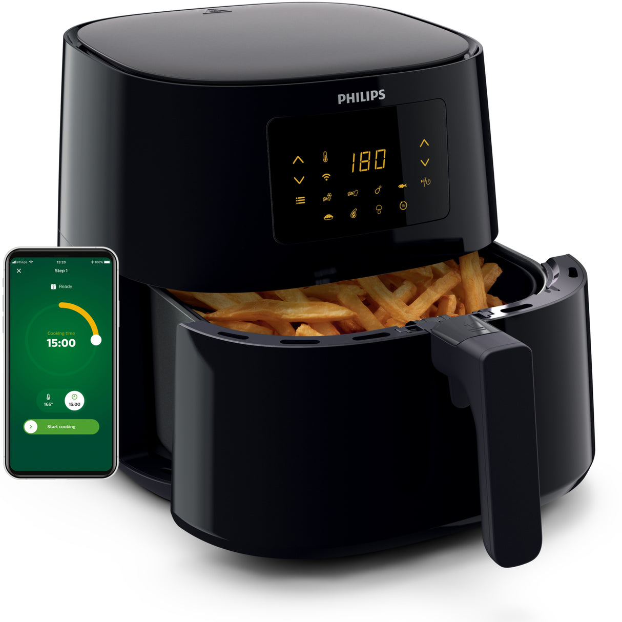 Philips Essential HD9280 Airfryer XL Airfryer 2000W Mørk sølv/sort