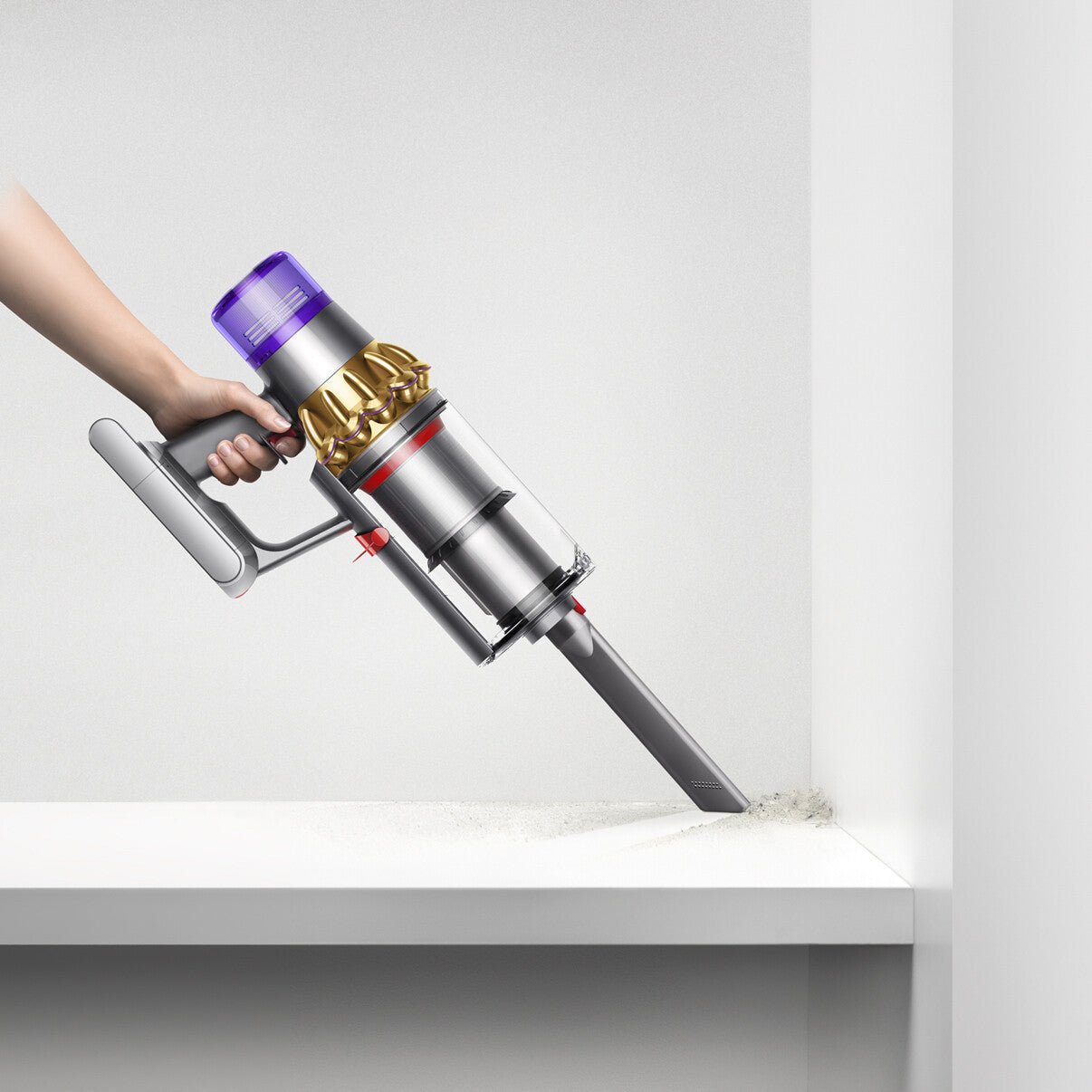 Dyson V15 Detect Absolute 2-i-1 stangstøvsuger Batteri Dry Poseløs 0,76 L 660 W Nikkel, Gul
